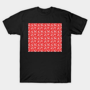 Reindeer Silhouettes and Snowflakes T-Shirt